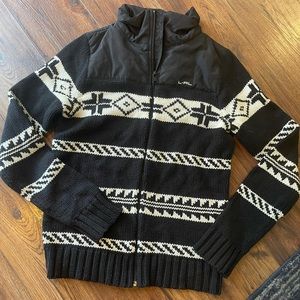 LRL Active Nordic ski fair isle cardigan